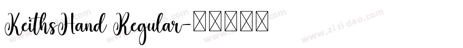 KeithsHand Regular字体转换